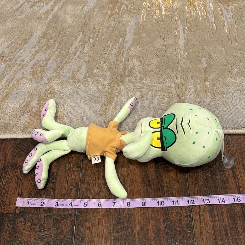 Spongebob Square Pants Squidward Tentacles Plush Size 14.5 inche EUC suction cup - Picture 4 of 7